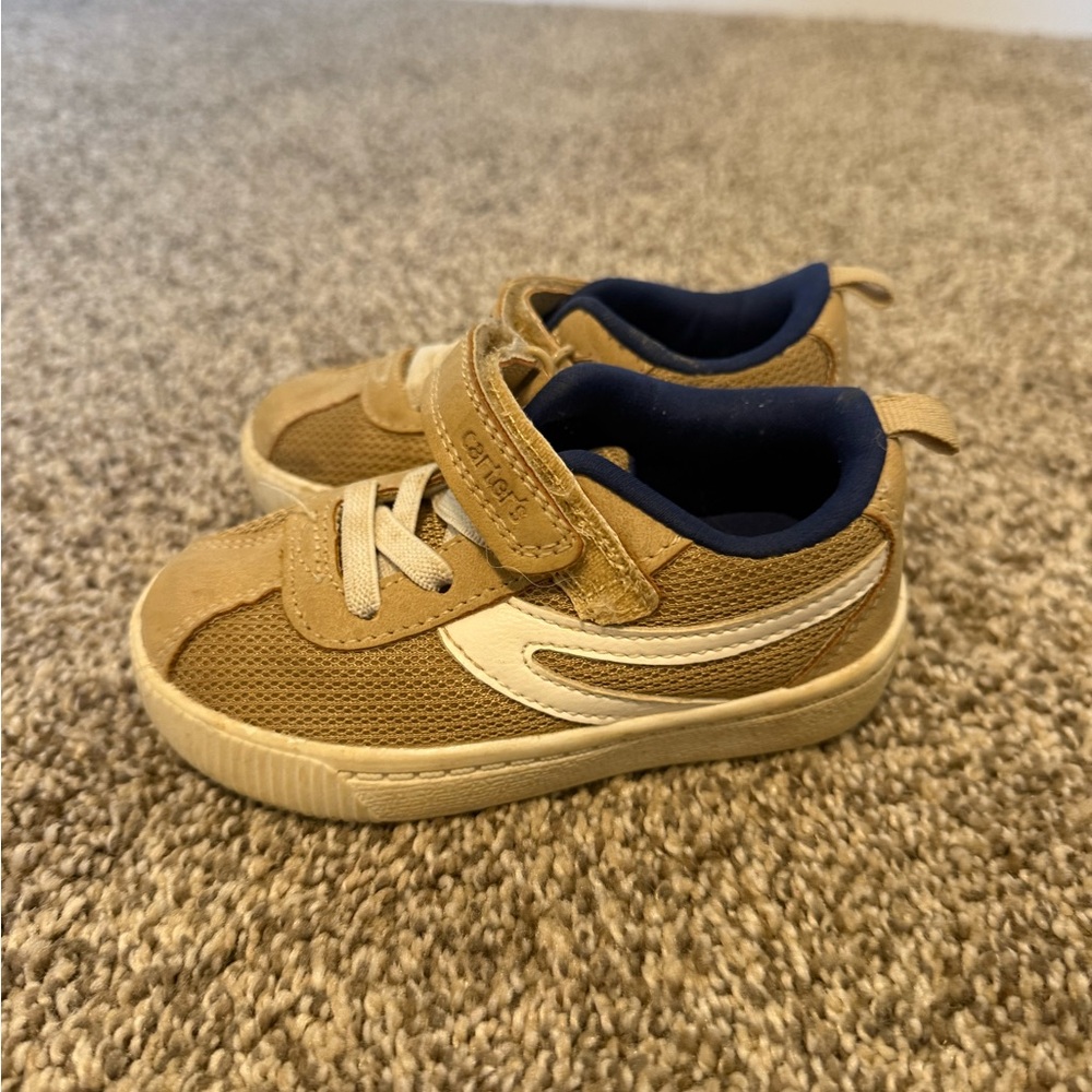 Geox Tan and White Sneakers Classic Skate Style
